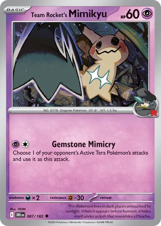 Team Rocket's Mimikyu 87/244 from Destined Rivals