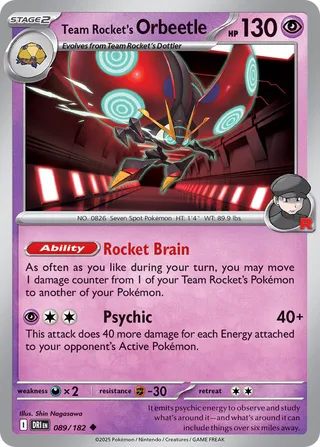 Team Rocket's Orbeetle 89/244 from Destined Rivals