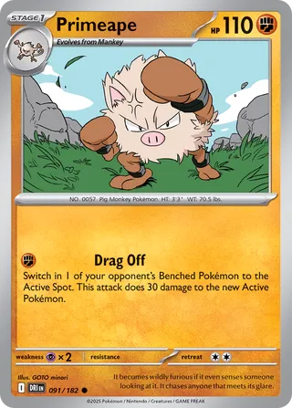 Primeape 91/244 from Destined Rivals