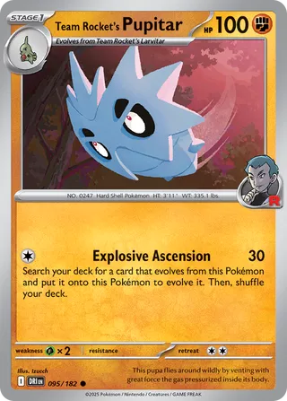 Team Rocket's Pupitar 95/244 from Destined Rivals