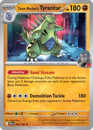 Team Rocket's Tyranitar 96/244 from Destined Rivals
