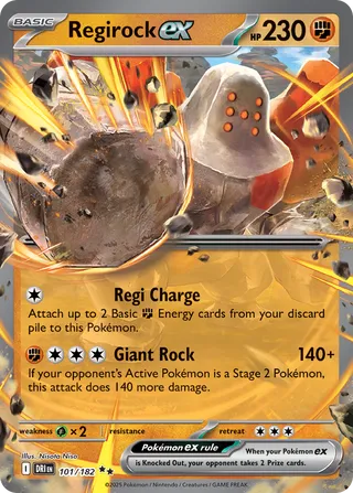 Regirock ex 101/244 from Destined Rivals