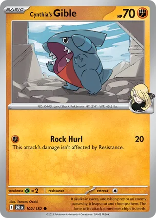 Cynthia's Gible 102/244 from Destined Rivals