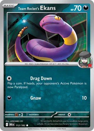 Team Rocket's Ekans 112/244 from Destined Rivals