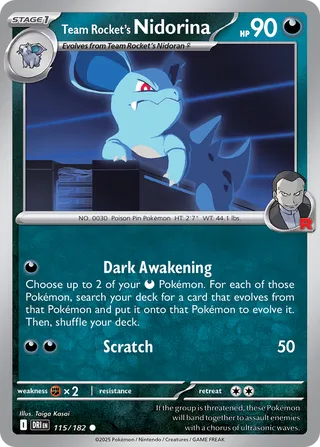 Team Rocket's Nidorina 115/244 from Destined Rivals