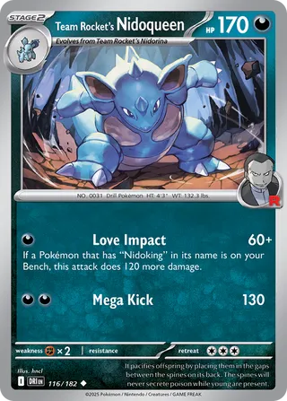 Team Rocket's Nidoqueen 116/244 from Destined Rivals
