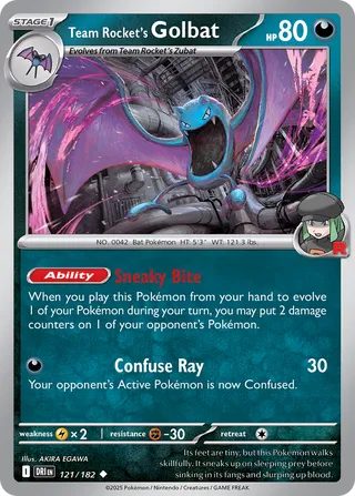 Team Rocket's Golbat 121/244 from Destined Rivals