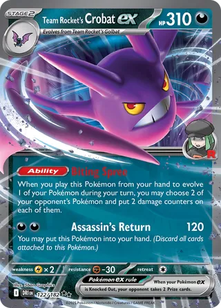 Team Rocket's Crobat ex 122/244 from Destined Rivals