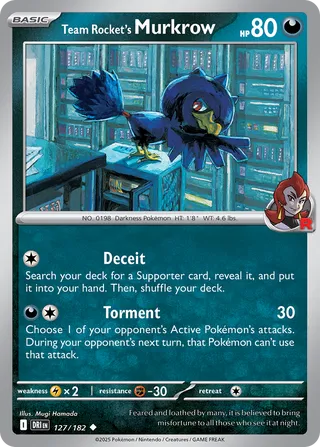 Team Rocket's Murkrow 127/244 from Destined Rivals