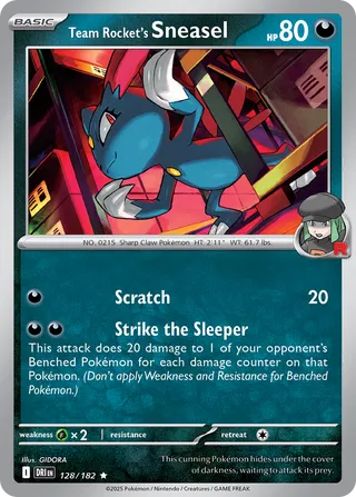Team Rocket's Sneasel 128/244 from Destined Rivals