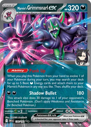 Marnie's Grimmsnarl ex 136/244 from Destined Rivals