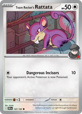 Team Rocket's Rattata 147/244 from Destined Rivals