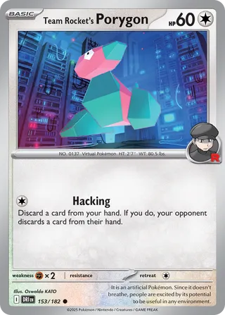 Team Rocket's Porygon 153/244 from Destined Rivals