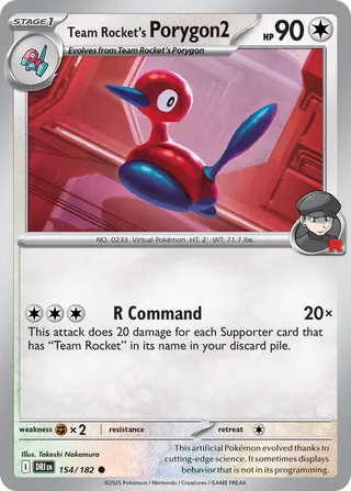 Team Rocket's Porygon2 154/244 from Destined Rivals