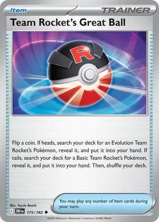 Team Rocket's Great Ball 175/244 from Destined Rivals