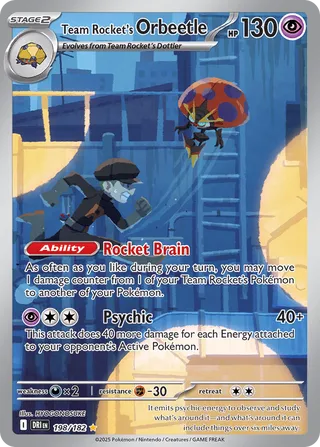 Team Rocket's Orbeetle 198/244 from Destined Rivals