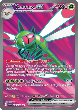 Yanmega ex 206/244 from Destined Rivals