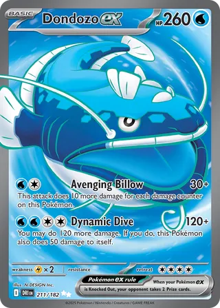 Dondozo ex 211/244 from Destined Rivals