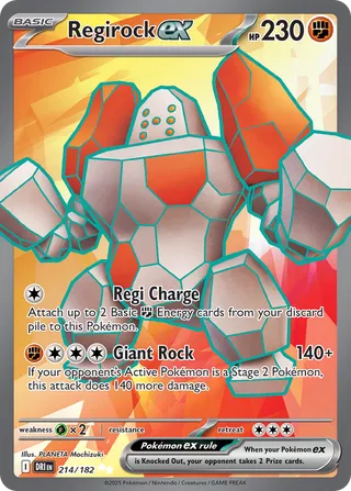 Regirock ex 214/244 from Destined Rivals