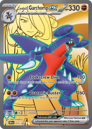 Cynthia's Garchomp ex 215/244 from Destined Rivals