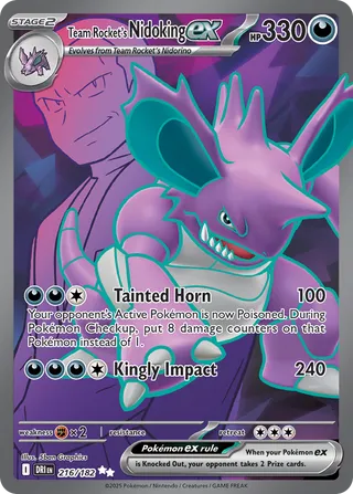 Team Rocket's Nidoking ex 216/244 from Destined Rivals
