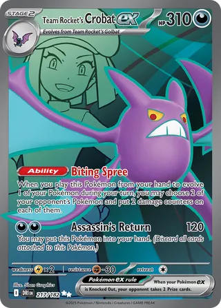 Team Rocket's Crobat ex 217/244 from Destined Rivals
