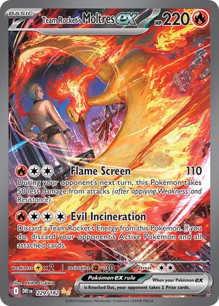 Team Rocket's Moltres ex 229/244 from Destined Rivals