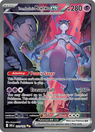 Team Rocket's Mewtwo ex 231/244 from Destined Rivals