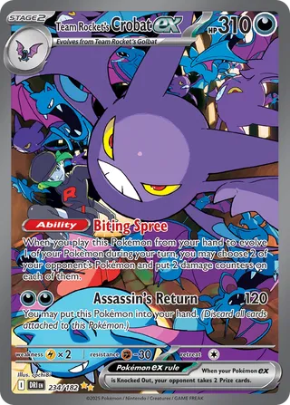 Team Rocket's Crobat ex 234/244 from Destined Rivals