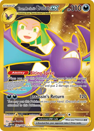 Team Rocket's Crobat ex 242/244 from Destined Rivals