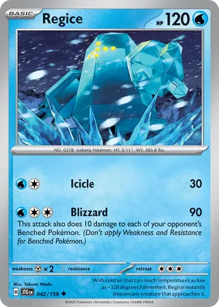 Regice 42/190 from Journey Together