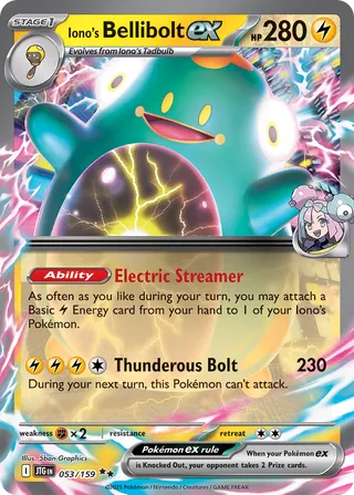 Iono's Bellibolt ex 53/190 from Journey Together