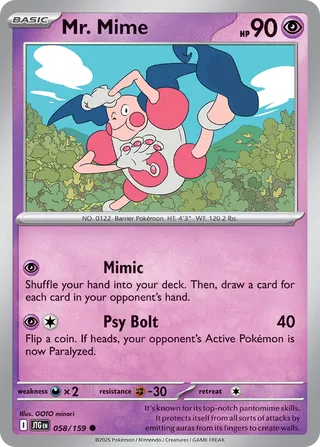 Mr. Mime 58/190 from Journey Together