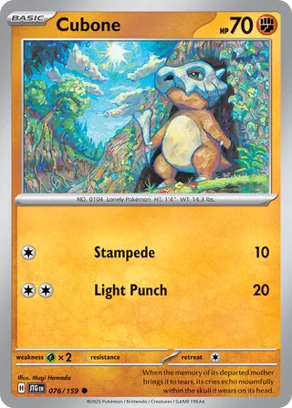 Cubone 76/190 from Journey Together