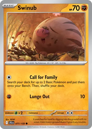 Swinub 77/190 from Journey Together