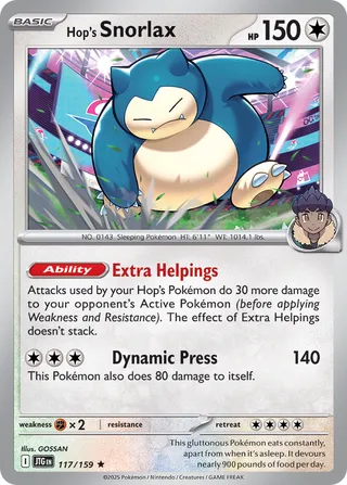 Hop's Snorlax 117/190 from Journey Together