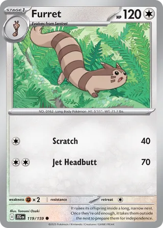 Furret 119/190 from Journey Together