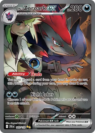 N's Zoroark ex 185/190 from Journey Together