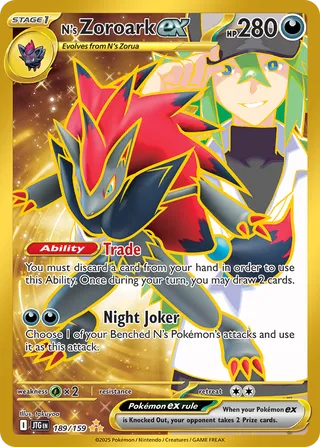 N's Zoroark ex 189/190 from Journey Together