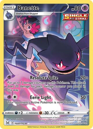 Banette 7/30 from Lost Origin (Trainer Gallery)
