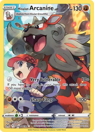 Hisuian Arcanine 8/30 from Lost Origin (Trainer Gallery)