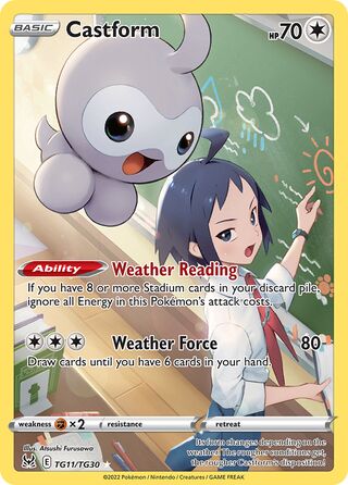 Castform 11/30 from Lost Origin (Trainer Gallery)