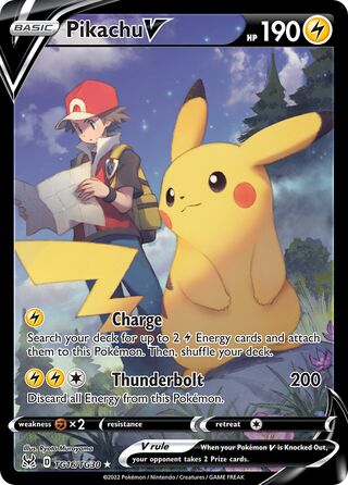 Pikachu V 16/30 from Lost Origin (Trainer Gallery)