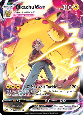 Pikachu VMAX 17/30 from Lost Origin (Trainer Gallery)
