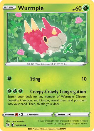 Wurmple 6/217 from Lost Origin