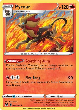 Pyroar 29/217 from Lost Origin