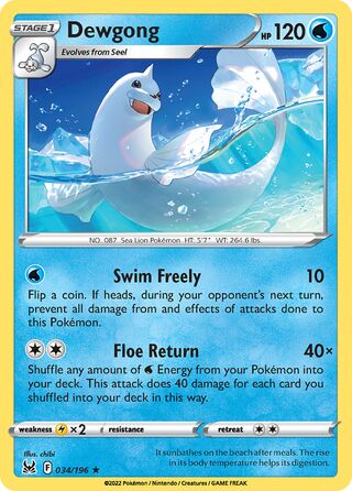 Dewgong 34/217 from Lost Origin