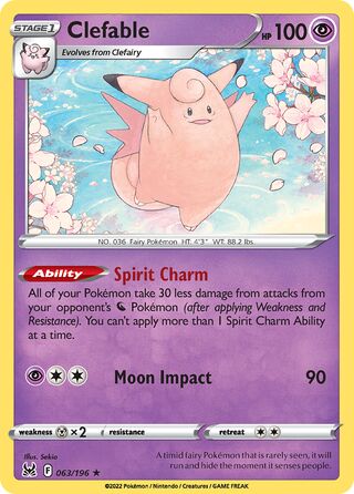 Clefable 63/217 from Lost Origin