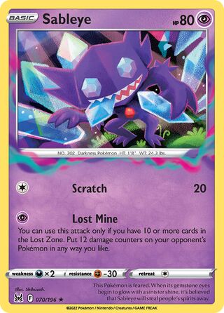 Sableye 70/217 from Lost Origin