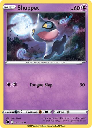 Shuppet 72/217 from Lost Origin